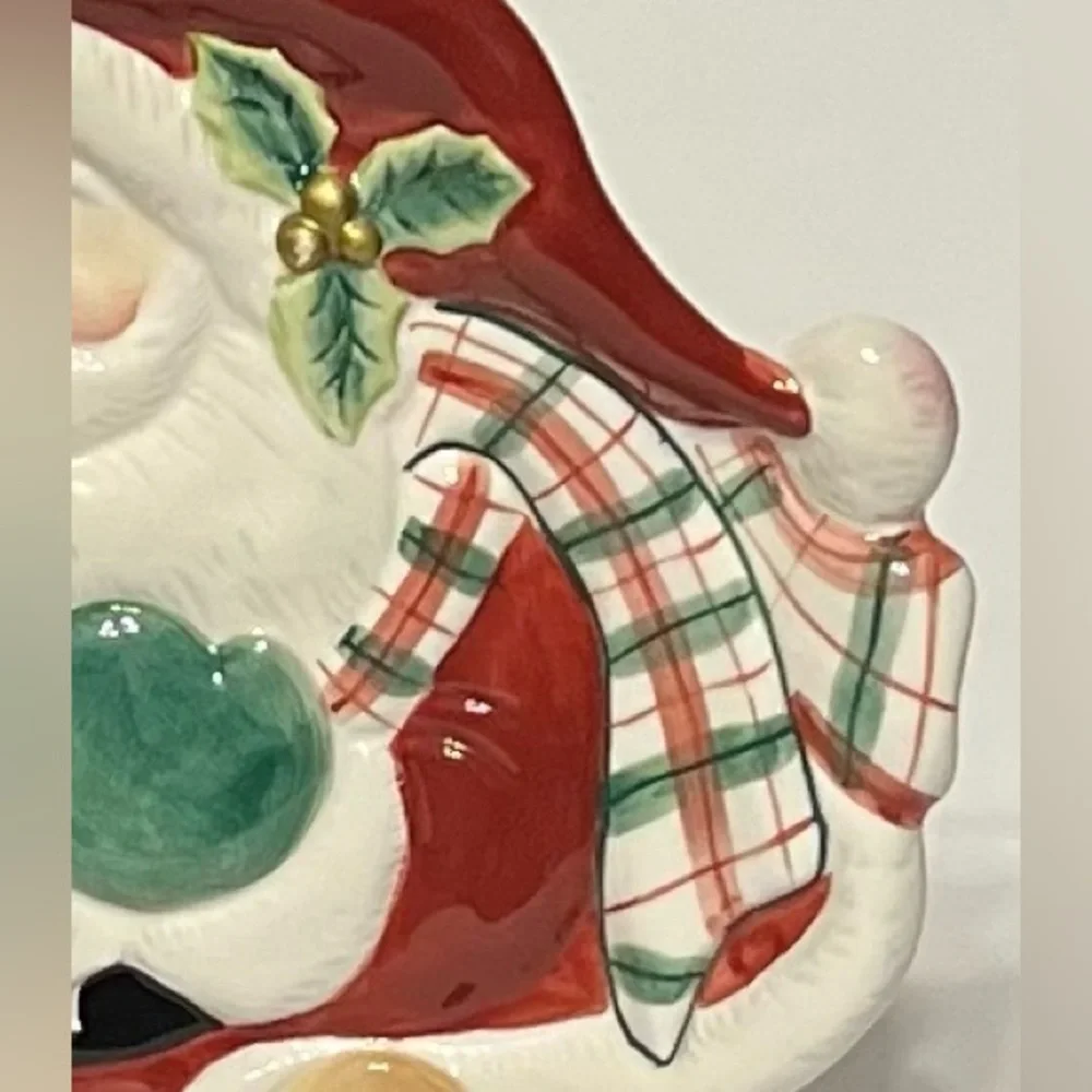 Fitz and Floyd Christmas Santa Claus Cookie Platter